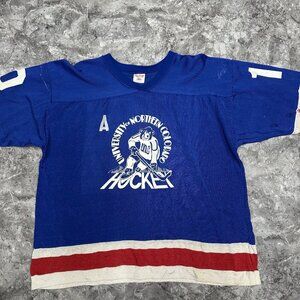 VTG Rare University of Northern Colorado UNC Bears Hockey Jersey Rawlings USA 10